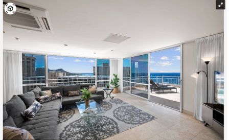 Ilikai Hotel Ocean-Lagoon ３BD 2BATH Penthouse　イリカイホテル ペントハウス